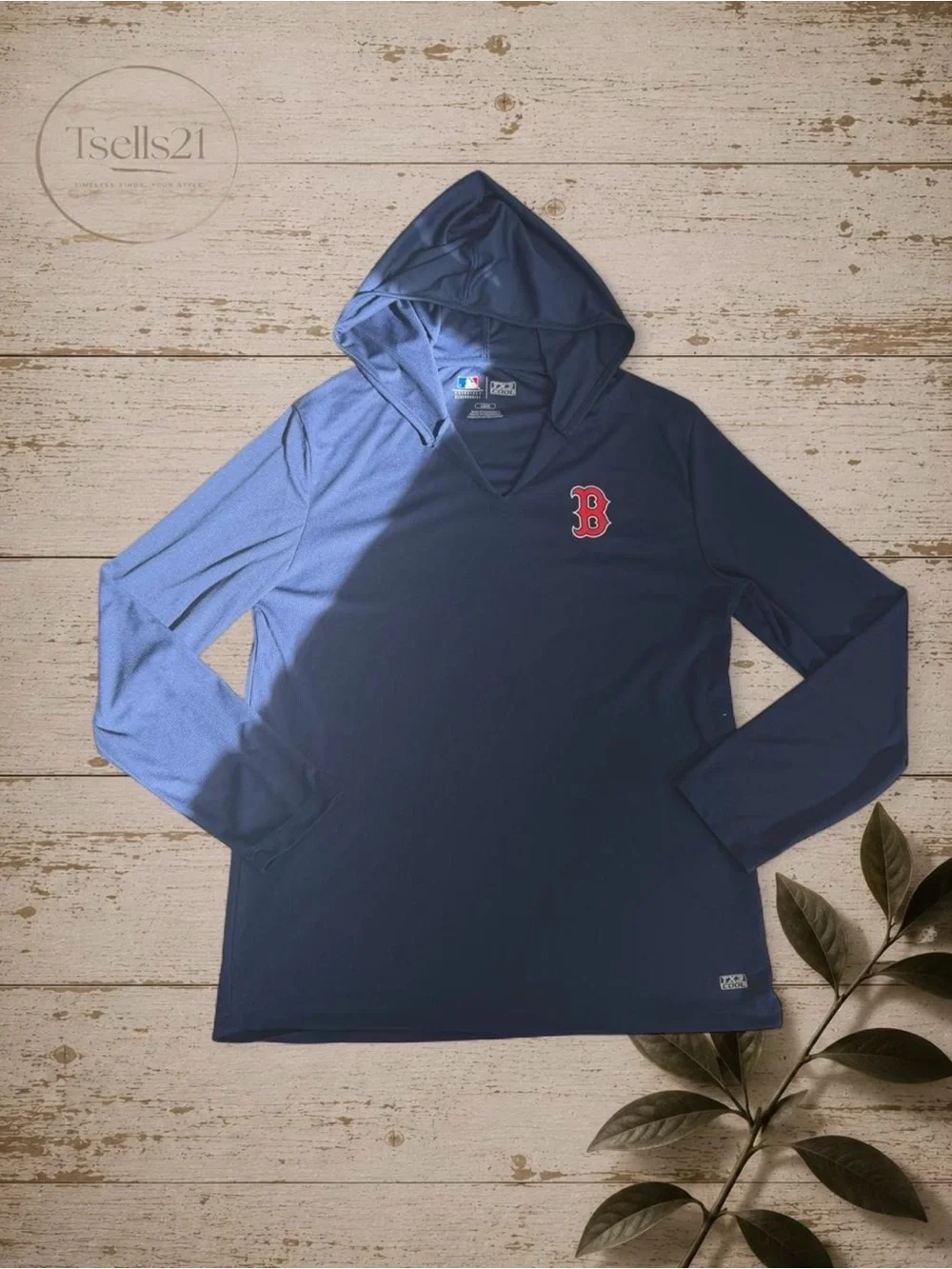 MLB Genuine Merchandise Men's Navy Boston Red Sox TX3 Cool Lightweight Hoodie
